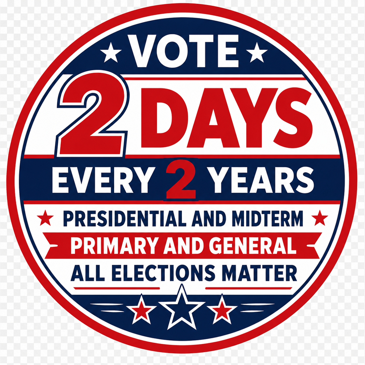 Vote every 2 years — All Elections Matter